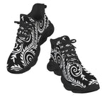 Black And White Swirl Men's Twisted Sole Sneakers