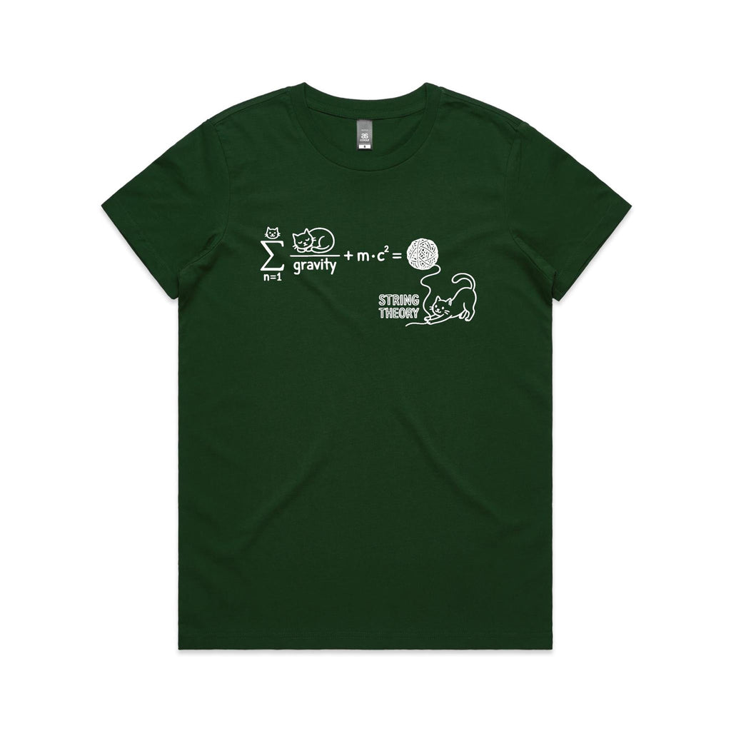 Cat String Theory Physics Women's AS Colour T-shirt