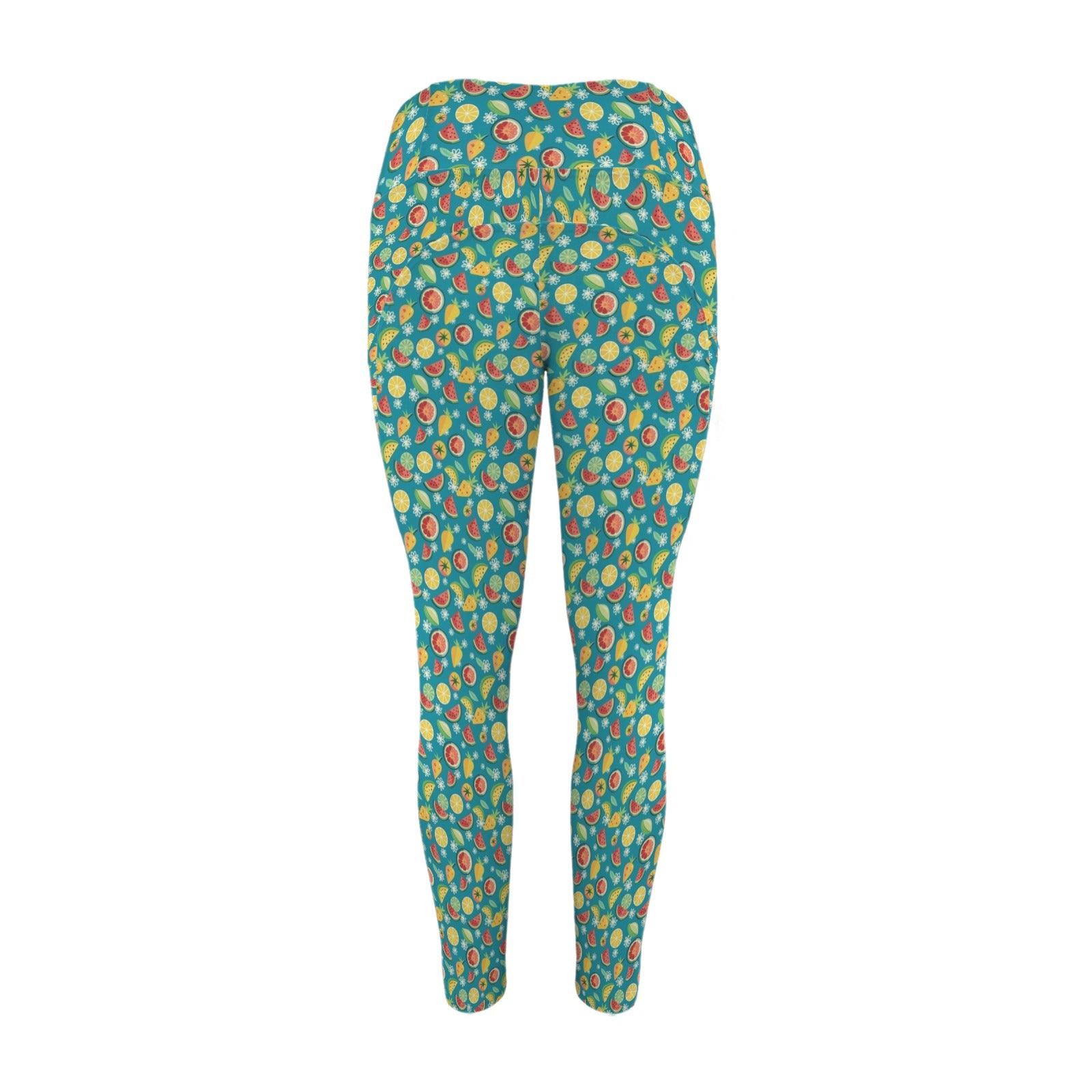 Summer Fruit Women's High Waist Pockets Yoga Leggings