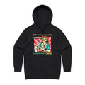 Retro Coffee Woman Women's AS Colour Hoodie Black Womens Hoodie Coffee Printed In Australia Retro