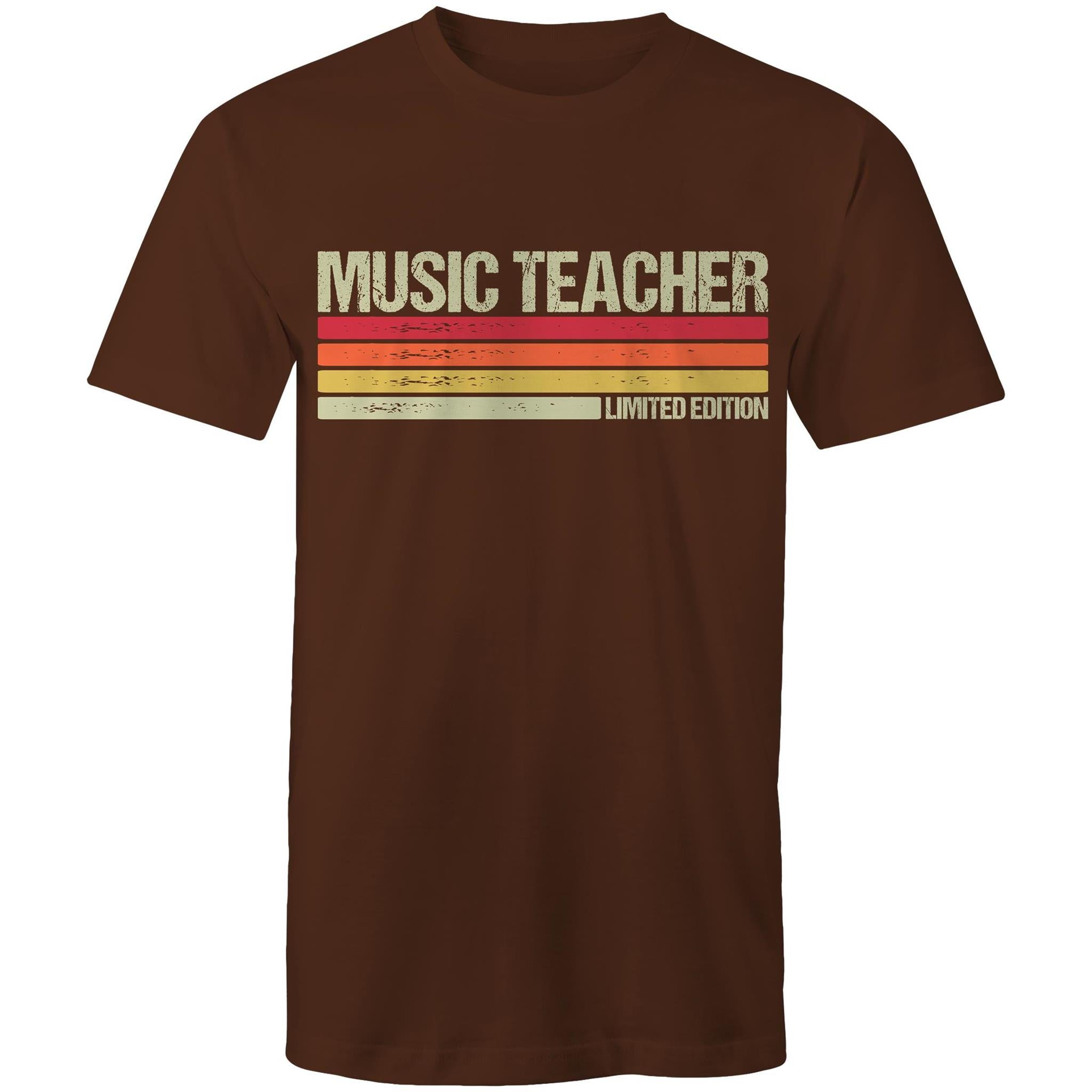 Music Teacher, Limited Edition - Mens T-Shirt Dark Chocolate Mens T-shirt Music Printed In Australia Teacher