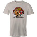 Love At First Bite - Mens T-Shirt Light Grey Mens T-shirt Food Printed In Australia