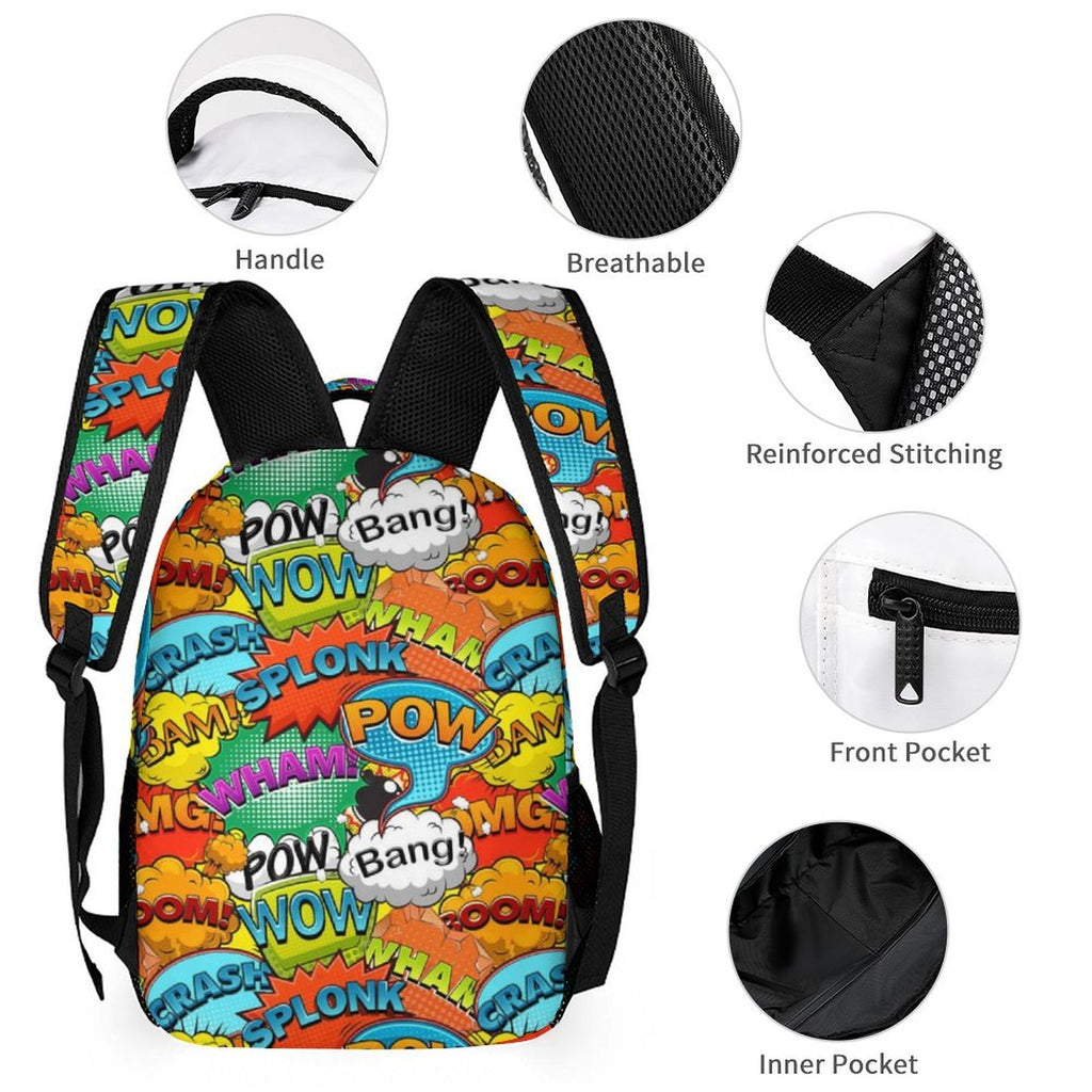 Comic Book 2 Backpack, Lunch Bag & Pencil Case Set