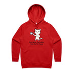 First I Drink The Coffee, Then I Do The Things, Cat - Womens Hoodie Red Womens 2XL Womens Hoodie animal Coffee Printed In Australia