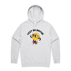 Keep On Moving - Mens Hoodie White Marle Mens Hoodie Fitness Positivity Printed In Australia