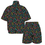 Squiggle Time Women's Windbreaker Short Set Women's Windbreaker Short Set Printed Offshore