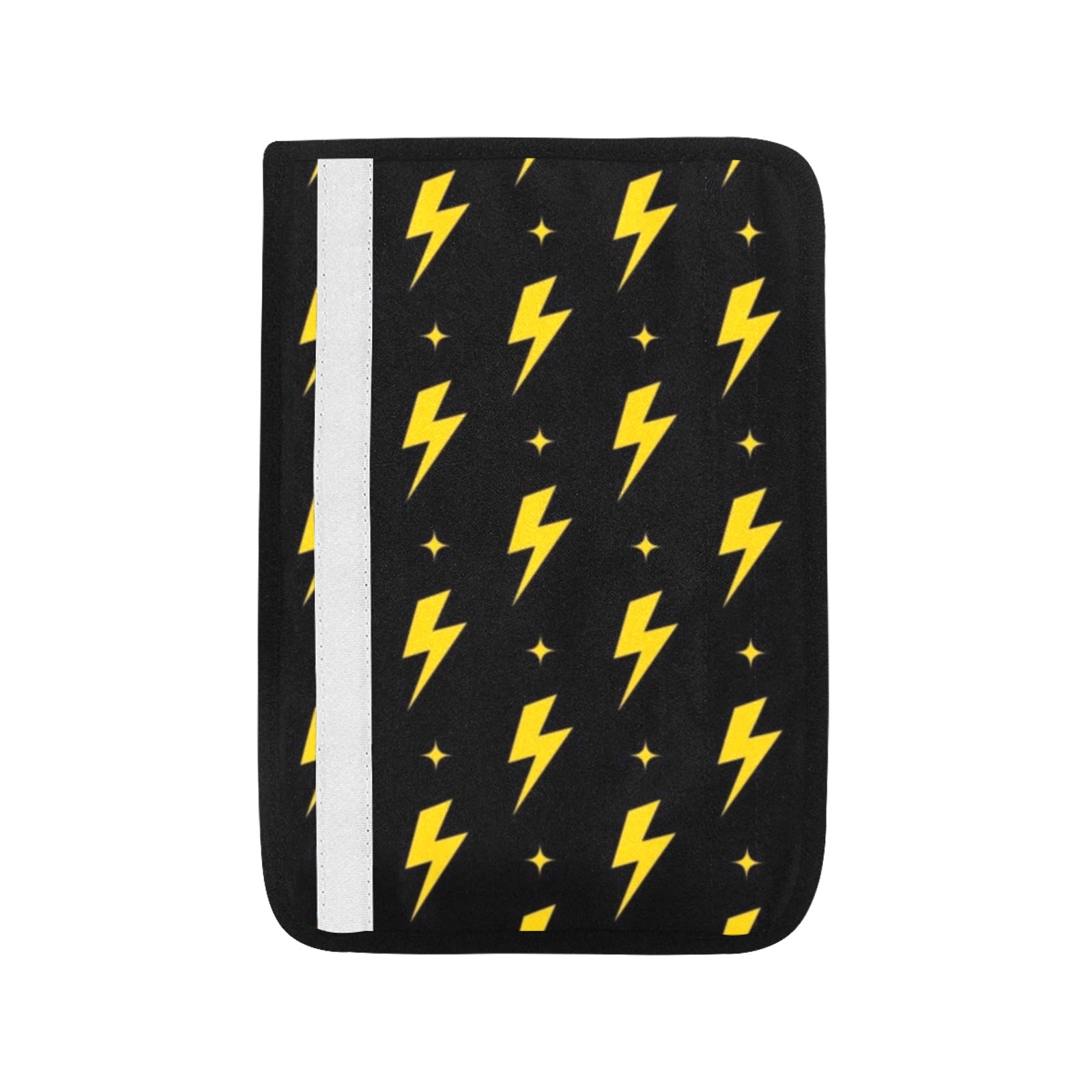 Yellow Lightning Car Seat Belt Cover 7''x10'' (Pack of 2) Car Seat Belt Cover 7x10 (Pack of 2) comic Printed Offshore