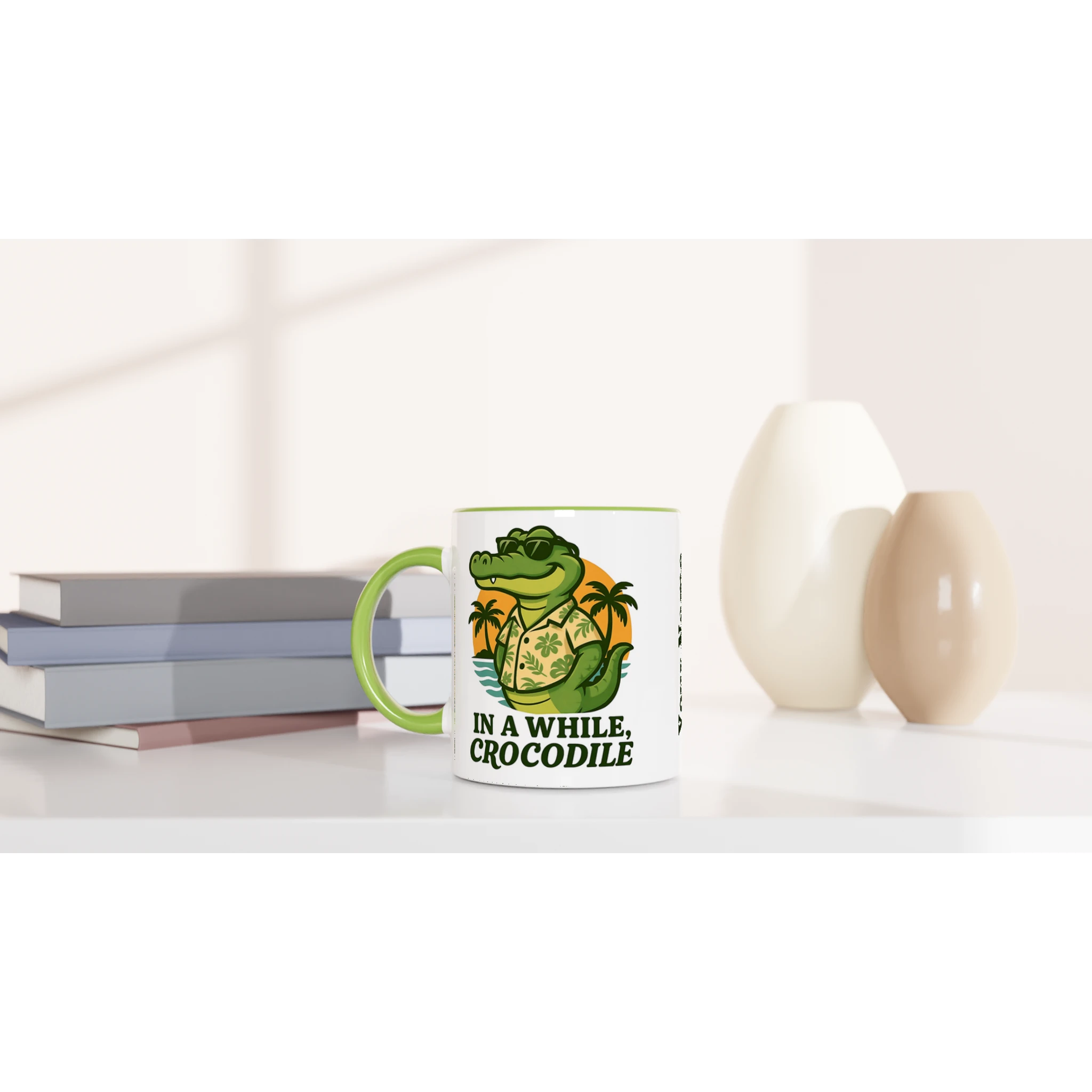 Personalised - In A While, Crocodile - 11oz Ceramic Mug Personalised 11oz Mug animal Globally Fulfilled