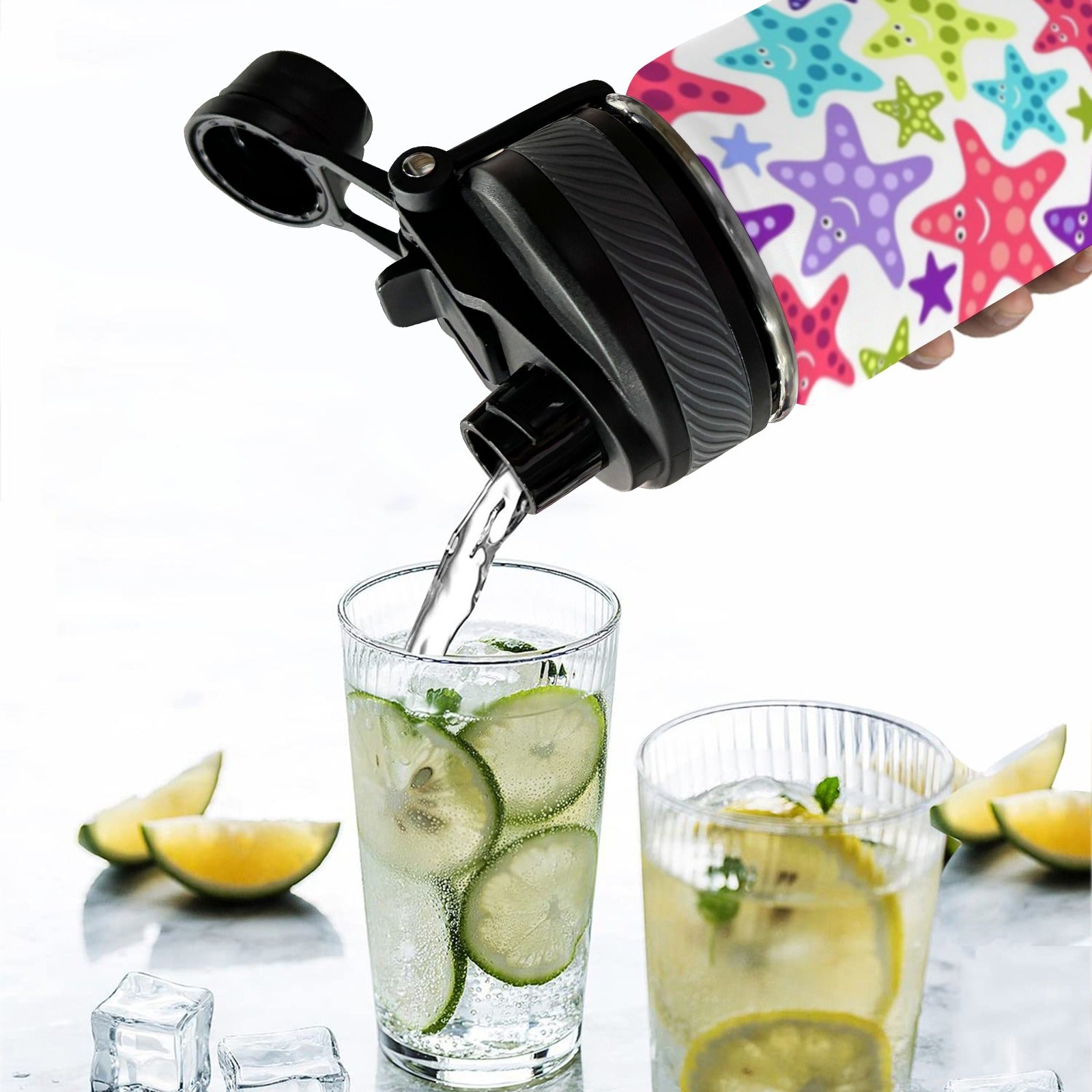 Starfish - Insulated Water Bottle with Dual-Use Lid (18oz) Insulated Water Bottle with Dual-Use Lid (18oz) animal Ocean Printed Offshore