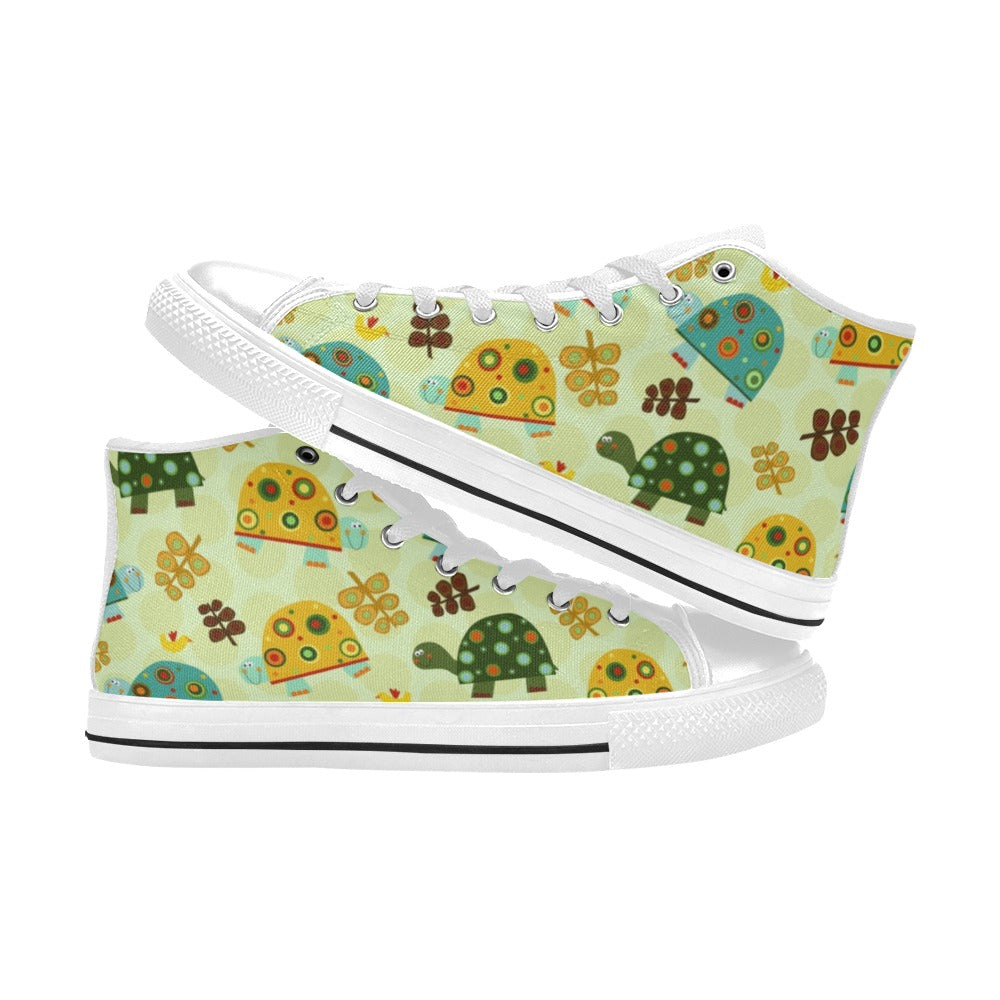 Retro Turtles - Men's High Top Canvas Shoes