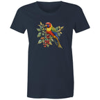 Lorikeet, Australian Birds - Womens T-shirt Navy Womens T-shirt animal Printed In Australia