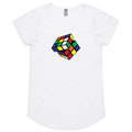 Game Cube - Womens Scoop Neck T-Shirt White Womens Scoop Neck T-shirt Games Printed In Australia