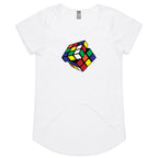 Game Cube - Womens Scoop Neck T-Shirt White Womens Scoop Neck T-shirt Games Printed In Australia