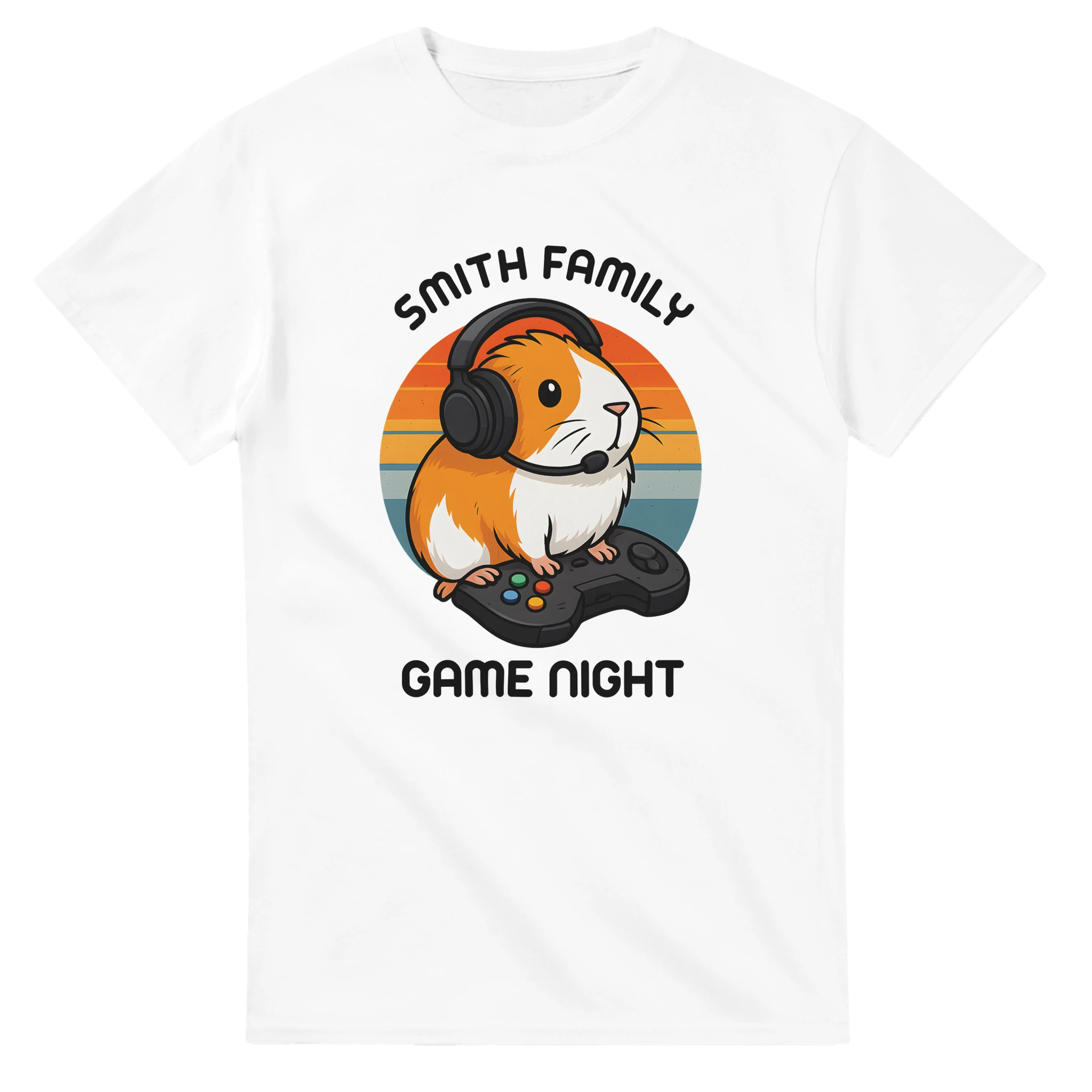 Family Game Night - Personalised T-shirt (Up to 5XL) White Personalised T-shirt (Up to 5XL)