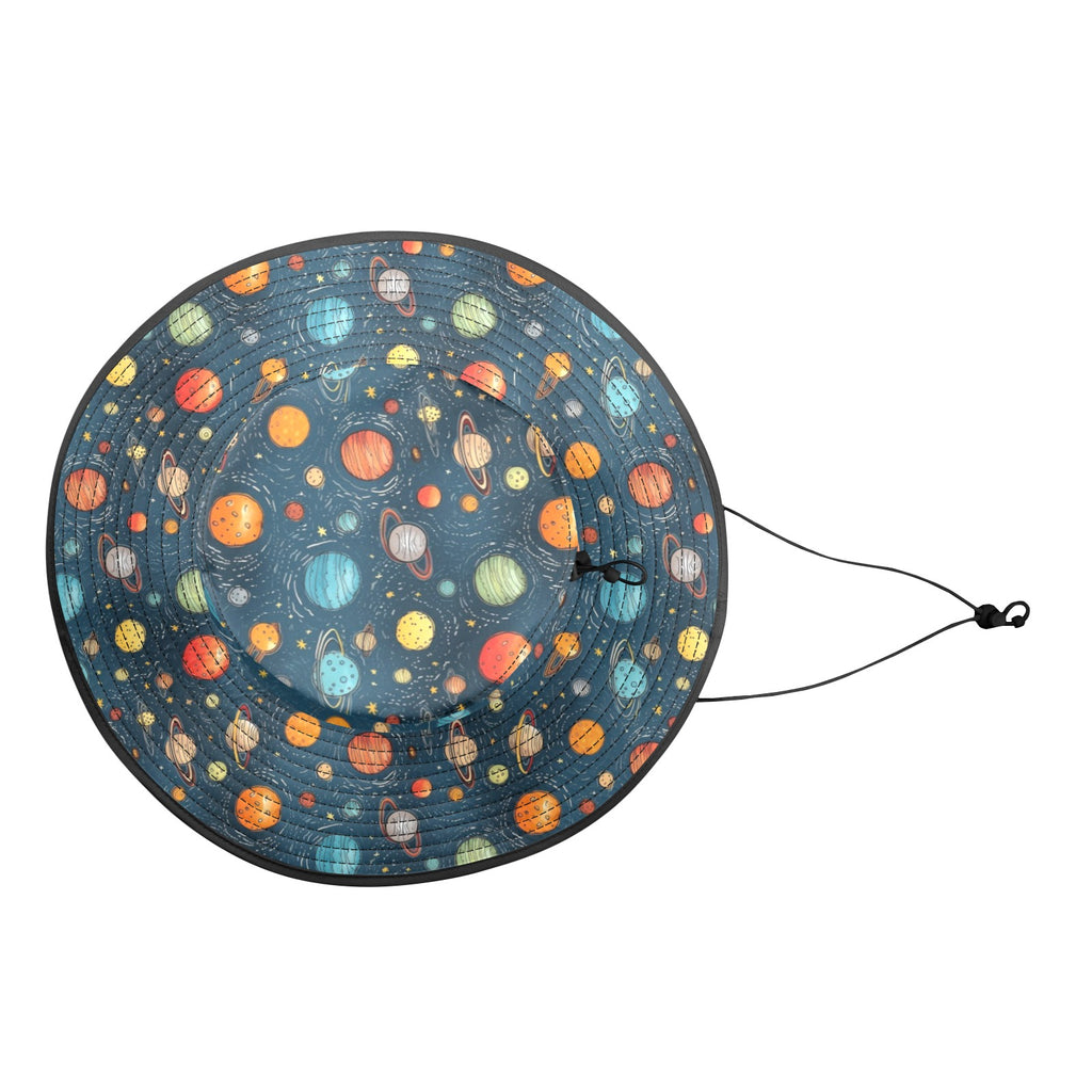 Galaxy Wide Brim Bucket Hat Wide Brim Bucket Hat Printed Offshore Space