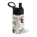 Toucans In Pink 12oz Kids Water Bottle with Straw Lid