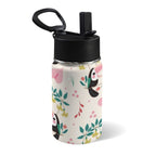 Toucans In Pink 12oz Kids Water Bottle with Straw Lid