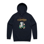 But First, Coffee - Mens Hoodie Navy Mens Hoodie Coffee Printed In Australia