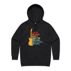 I May Be Old But I Got To See All The Cool Bands - Womens Hoodie Black Womens Hoodie Music Printed In Australia