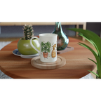 Plant Lover White 10oz Porcelain Slim Mug Porcelain Mug Globally Fulfilled Plants