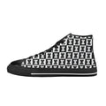 Chess Black And White Women's High Top Canvas Shoes US12 Womens Classic High Top Shoes Printed Offshore