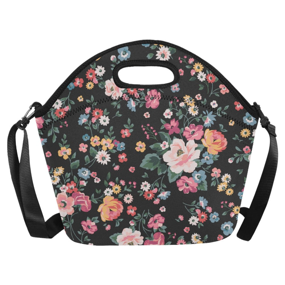 Pretty Floral - Neoprene Lunch Bag Neoprene Lunch Bag Printed Offshore
