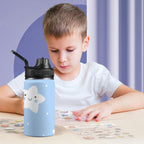 Happy Stars - Kids Water Bottle with Chug Lid (12 oz) Kids Water Bottle with Chug Lid Printed Offshore