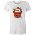 Chicken Pot Pi - Womens T-shirt White Womens T-shirt animal Maths Printed In Australia