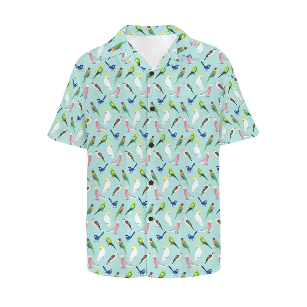 Australian Birds Men's Hawaiian Shirt (Model T87)