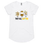 They All Matter Solid Liquid Gas Women's AS Colour Scoop Neck T-Shirt White Womens Scoop Neck T-shirt Printed In Australia Science