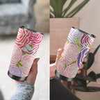 Abstract Roses - 20oz Mobile Tumbler with Lid (Black Lock) 20oz Travel Mug Plants Printed Offshore