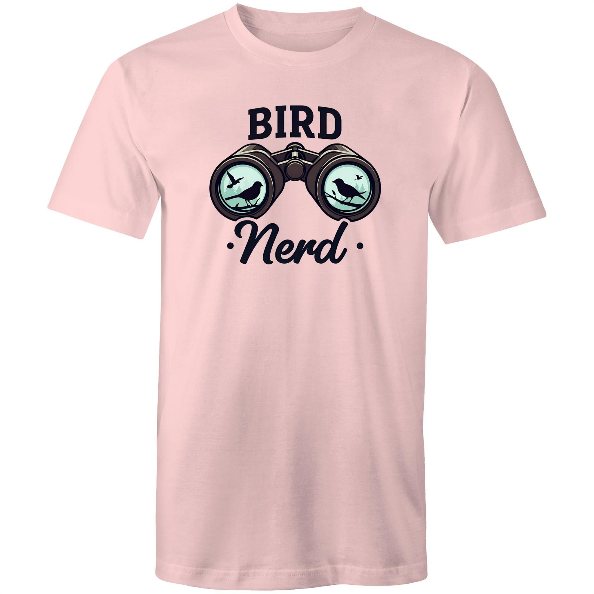 Bird Nerd - Mens T-Shirt Pink Mens T-shirt animal Printed In Australia