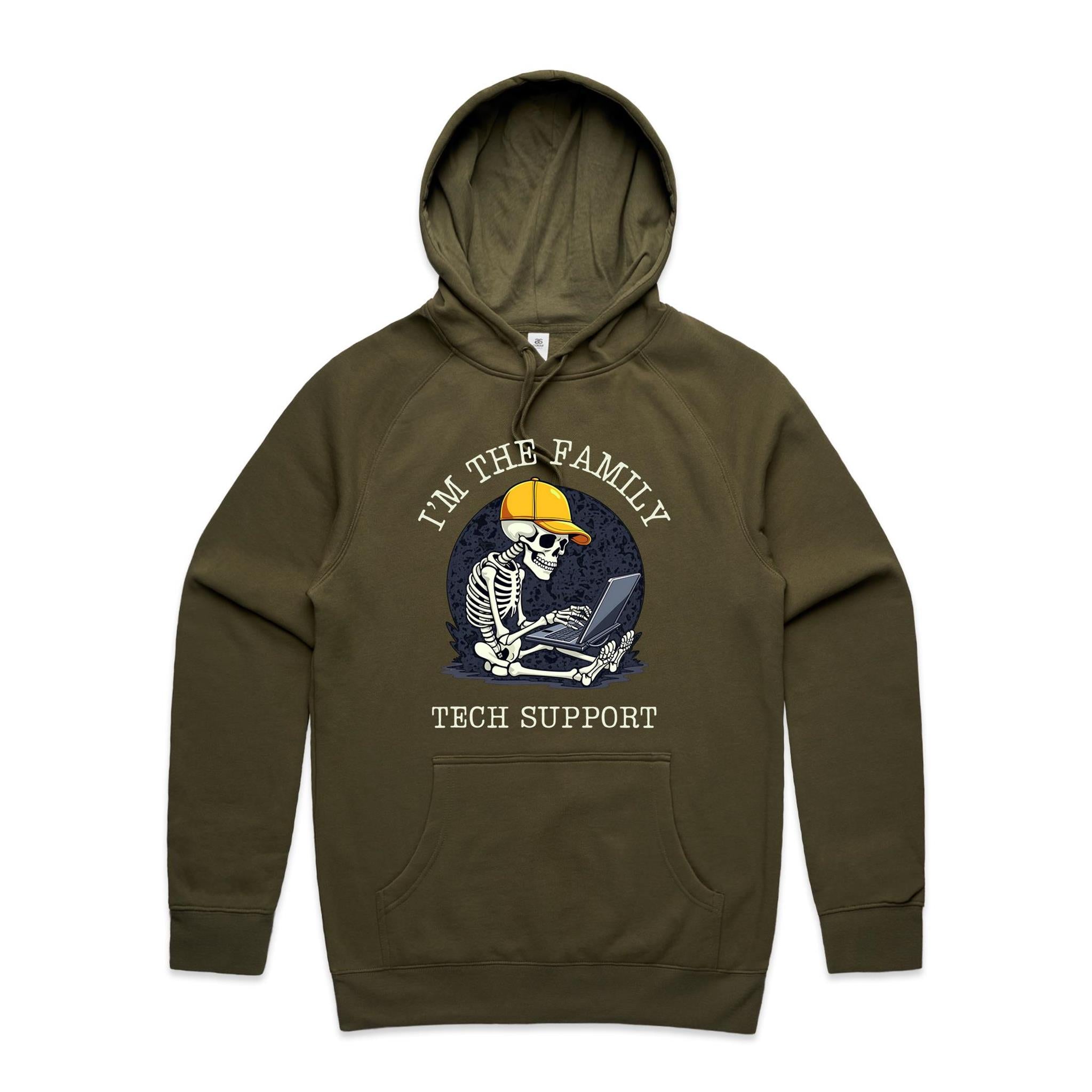 I'm The Family Tech Support - Mens Hoodie Army Mens Hoodie Printed In Australia Tech