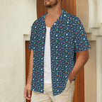 UFO's And Aliens Men's Short Sleeve Hawaiian Shirt Men's Hawaiian Shirt (New) Printed Offshore Sci Fi