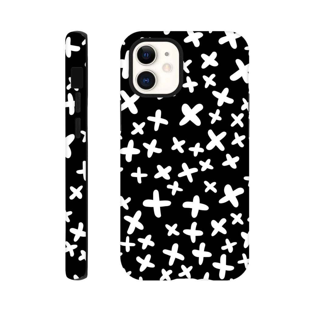 Black And White Crosses - Apple iPhone Tough case iPhone 12 Mini iPhone Tough Case Globally Fulfilled