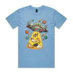 UFO Cat Abduction Men's AS Colour T-shirt Carolina Blue Mens T-shirt animal Printed In Australia Sci Fi