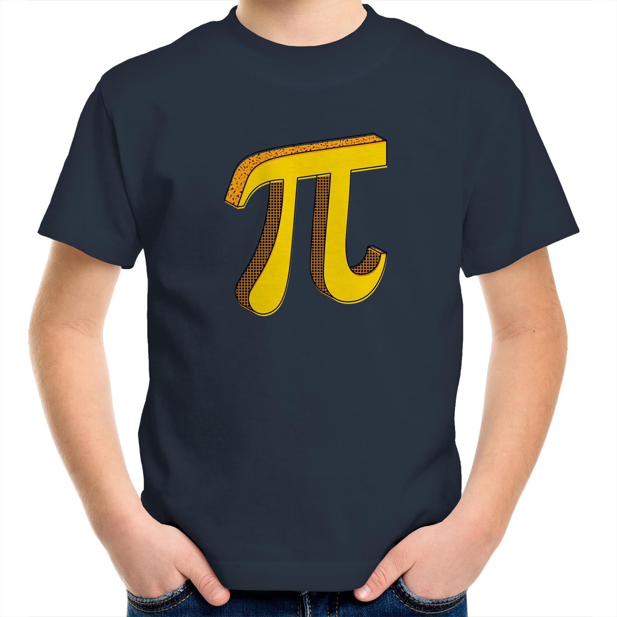 Pi - Kids Youth T-Shirt Navy Kids Youth T-shirt Printed In Australia Science