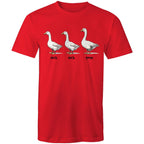Duck Duck Goose - Mens T-Shirt Red Mens T-shirt animal Games Printed In Australia