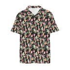 Tulips Men's Short Sleeve Hawaiian Shirt Men's Hawaiian Shirt (New) Plants Printed Offshore