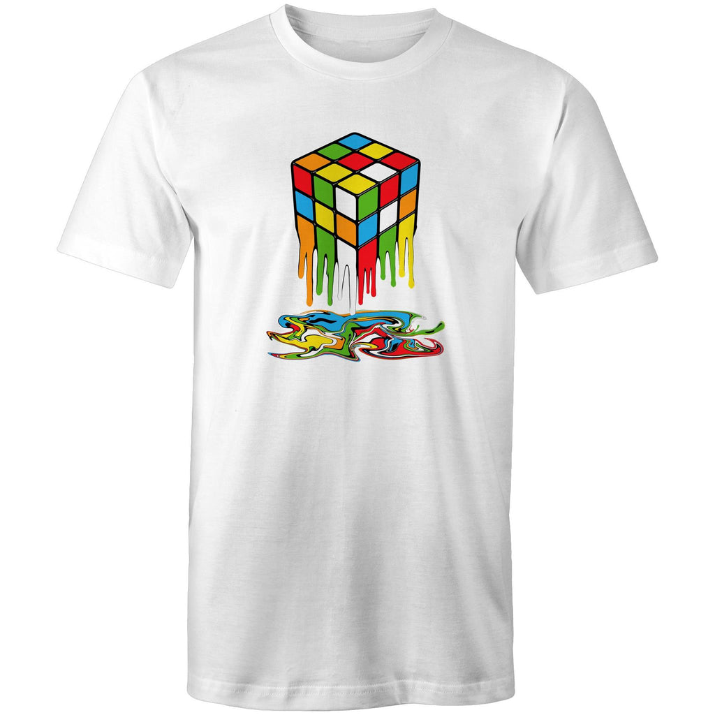 Melting Game Cube - Mens T-Shirt White Mens T-shirt Games