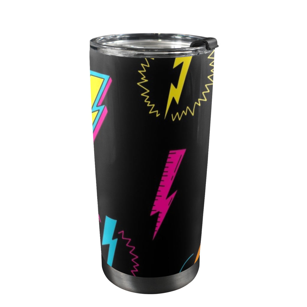 Fun Lightning - 20oz Mobile Tumbler with Lid (Black Lock) One Size 20oz Travel Mug comic Printed Offshore