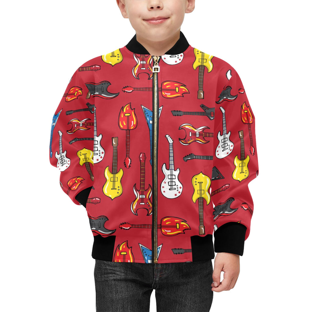 Guitars Kids Bomber Jacket Kids Bomber Jacket Music Printed Offshore