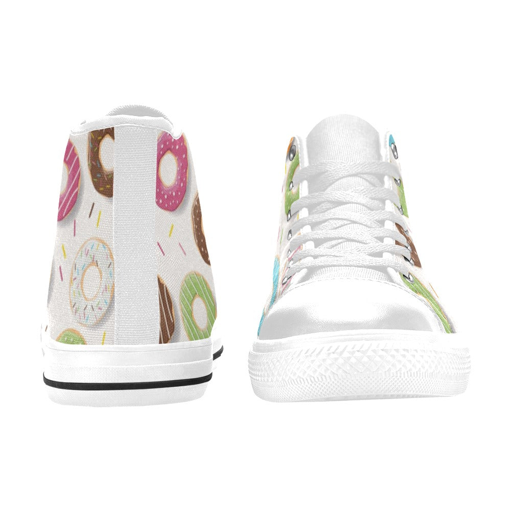 Doughnuts Kids High Top Canvas Shoes