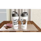 Personalise - Can't Adult Today - White 15oz Stainless Steel Travel Mug Personalised Travel Mug animal Globally Fulfilled