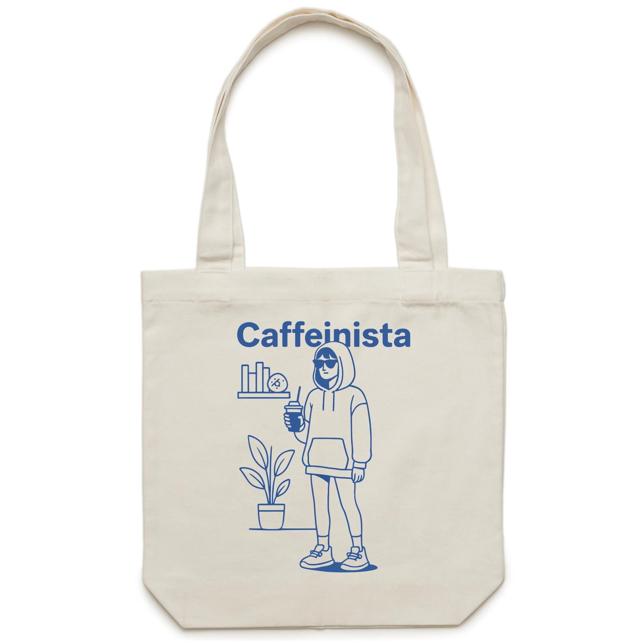 Caffeinista, Caffeine Canvas Tote Bag Default Title Tote Bag Coffee Printed In Australia