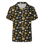 Planets Kids Youth Short Sleeve Button Up Shirt