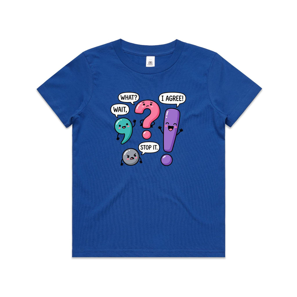 Funny Punctuation Kids AS Colour T-shirt