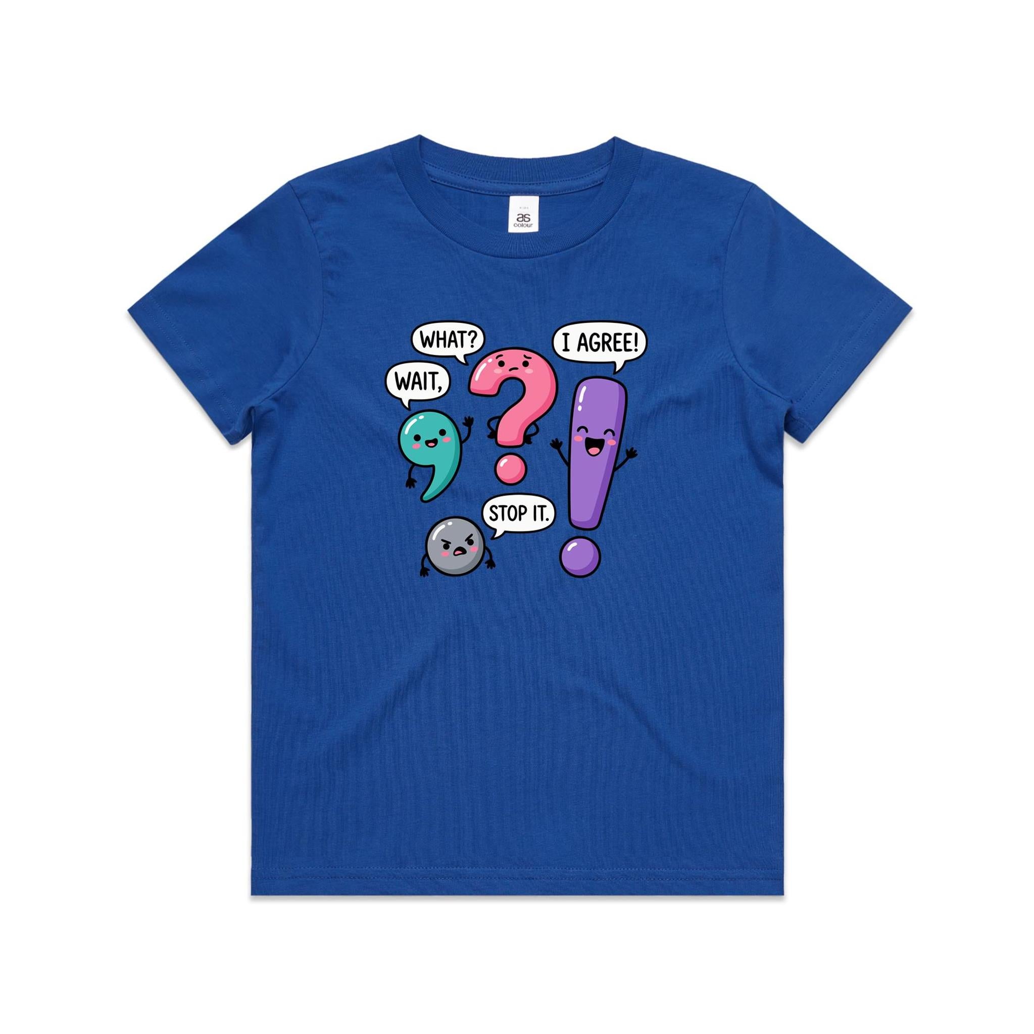 Funny Punctuation Kids AS Colour T-shirt