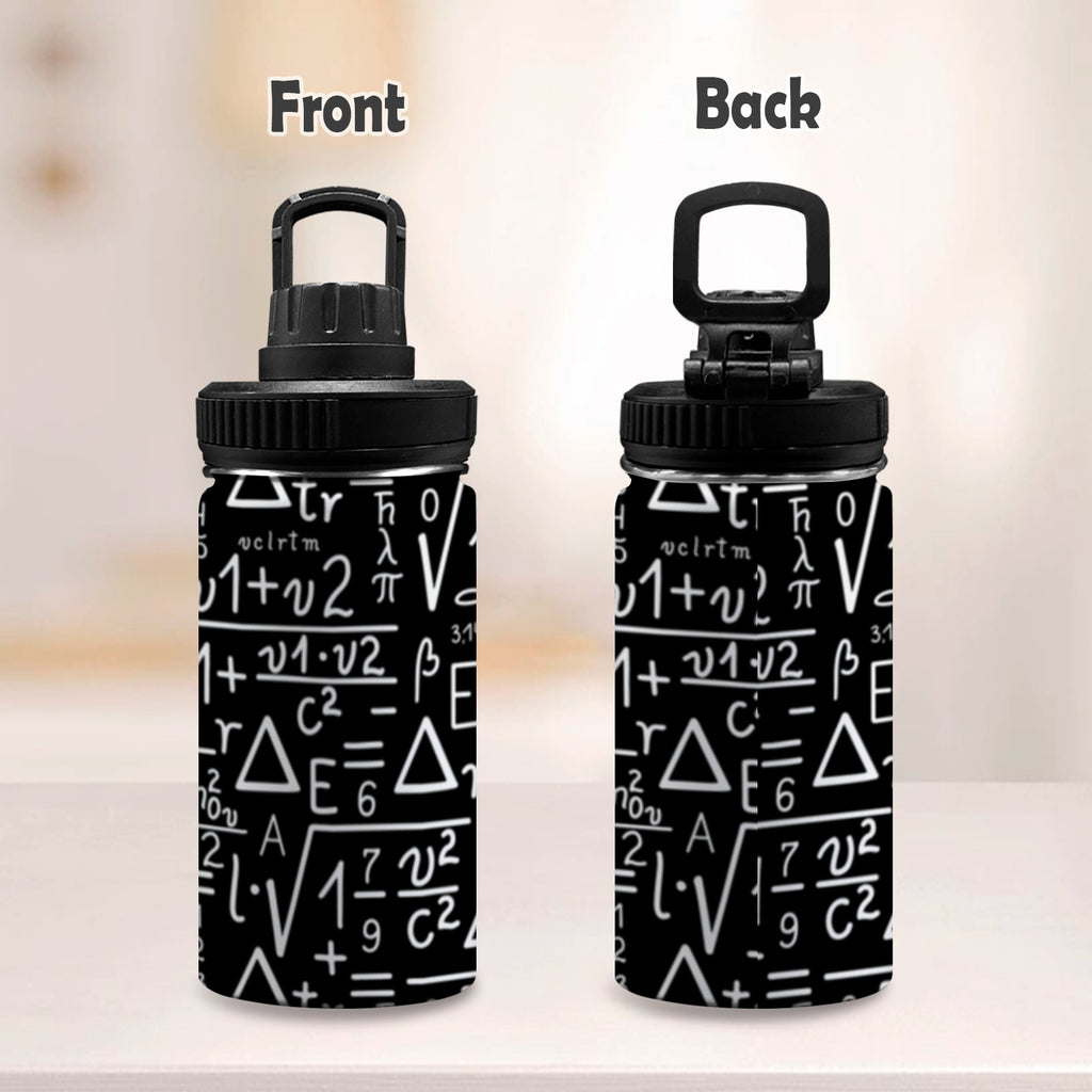 Mathematics - Kids Water Bottle with Chug Lid (12 oz) Kids Water Bottle with Chug Lid Maths Printed Offshore