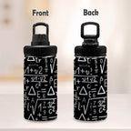 Mathematics - Kids Water Bottle with Chug Lid (12 oz) Kids Water Bottle with Chug Lid Maths Printed Offshore